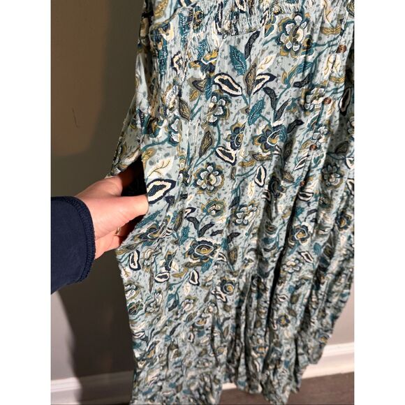 Sonoma ruffle cap sleeve smocked button down maxi dress plus size 4X - Picture 13 of 13